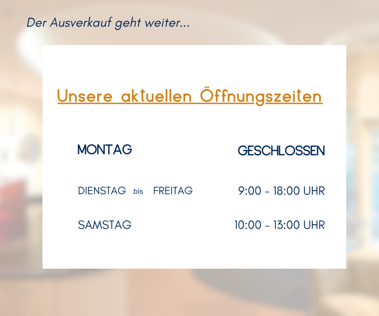 Unsere Öffnungszeiten Unsere Öffnungszeiten